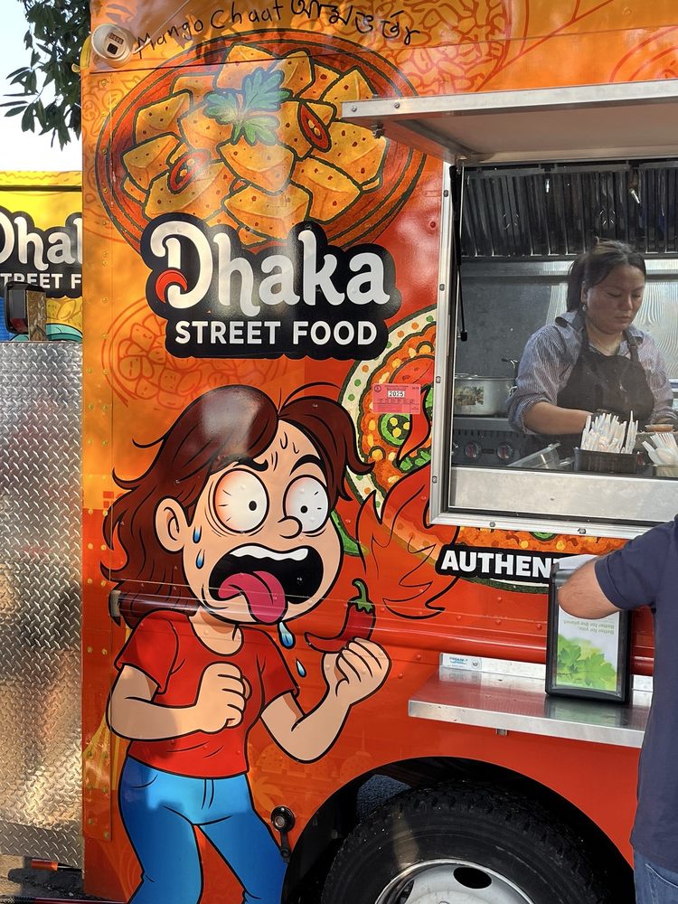 Serving guests from the Dhaka Street Food truck